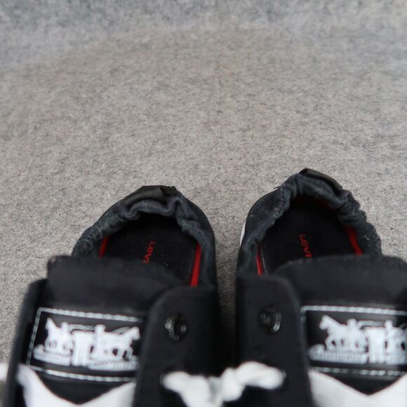 Levis Shoes Womens 8.5 Sneakers Slip On Casual Canvas Comfort Tech Black Flats - Picture 14 of 14